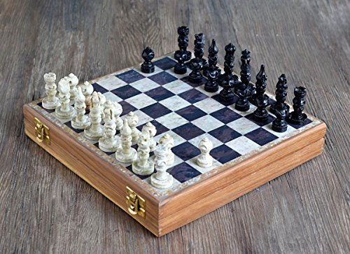 Peradix Magnetisch Schachspiel aus Holz - Klappbares Schachbrett